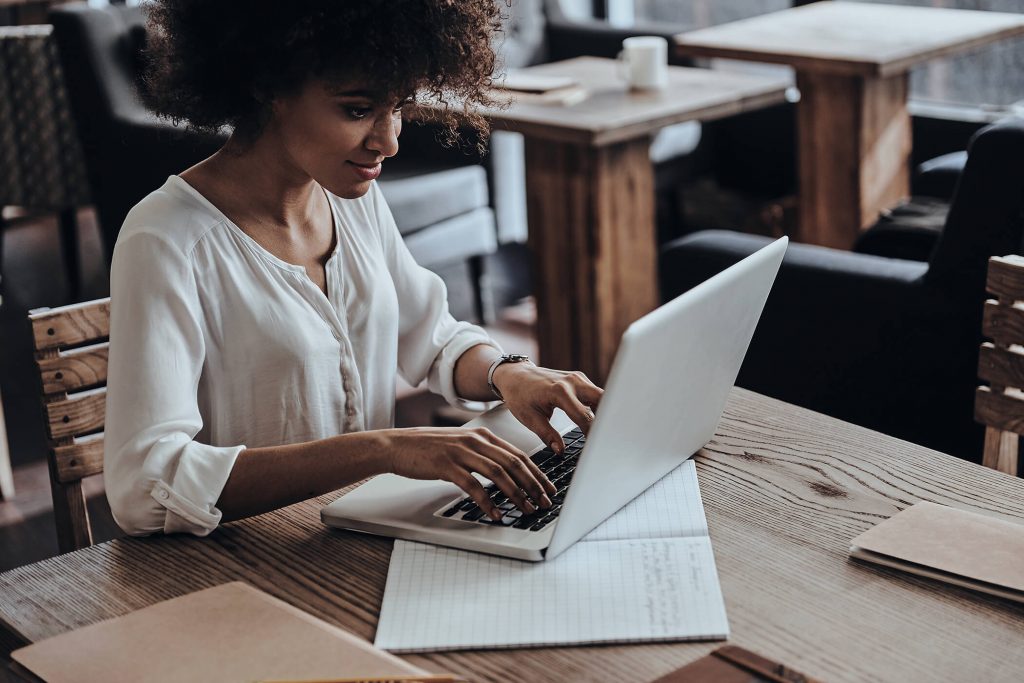 Woman Using Computer